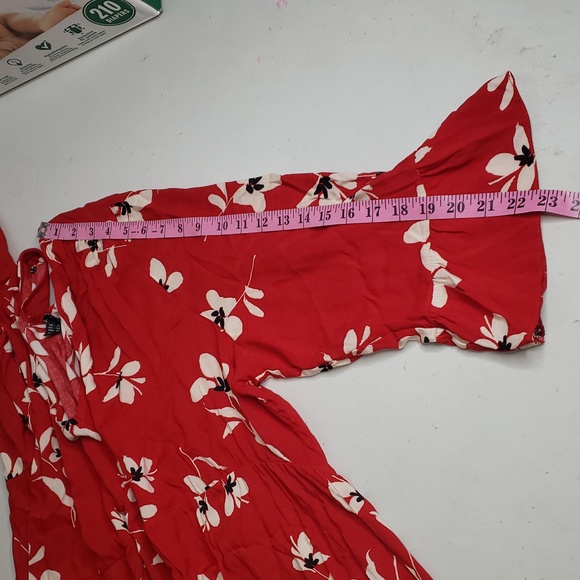 New Look Curves Womens Babydoll Floral Viscose Midi Dress Size 22 Boho Summer - Picture 11 of 14